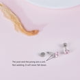thumbnail image 5 of 12 Pairs 18K Gold Plated Surgical Stainless Steel Stud Earrings, Flat Back Screw Round Heart Star Square Teardrop CZ Brithstone Cartilage Helix Stud Earrings Set for Women, 5 of 7