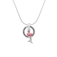 thumbnail image 2 of Delight Jewelry Silvertone Flamingo with Dangle Legs Silvertone Grandmother Ring Charm Necklace, 18", 2 of 4
