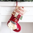 thumbnail image 3 of Large Christmas Stocking Santa Claus Snowman Three-dimensional Decoration Gift Bag Gift Bag (A), 3 of 6