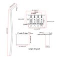 thumbnail image 5 of SIEYIO 4 String Cigar Box Guitar Tremolo Bridge kit Electric Guitar Tremolo Bridge Replacement for Four-Stringed Instruments, 5 of 8