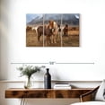 thumbnail image 3 of Elephant Stock The Amazing Icelandic Horses Wall Art - Horizontal Multi Panel Canvas - Living Room Wall Decor - Animal Multi Panel - Gray And Brown Decor By Scott Stulberg - 33" x 20", 3 of 8