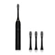 thumbnail image 2 of Cepillo de dientes sonoricos eléctricos 1.5W IPX-7 impermeable 800mAh 6 engranajes Copa de dientes Casa Dispositivo de limpieza de inodoro con 4 cabezas de pinceles negro sidaley HA028219-03B, 2 of 7