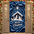 thumbnail image 2 of Star Design Merry Christmas Scene Religious Theme Banner for Christmas Party Indoor Decoration Holiday Event, 2 of 9