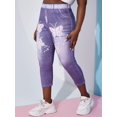 thumbnail image 1 of Tallas grandes Mariposa 3D Crop Esté impresas Rosegal Leggings de talla grande, 1 of 5