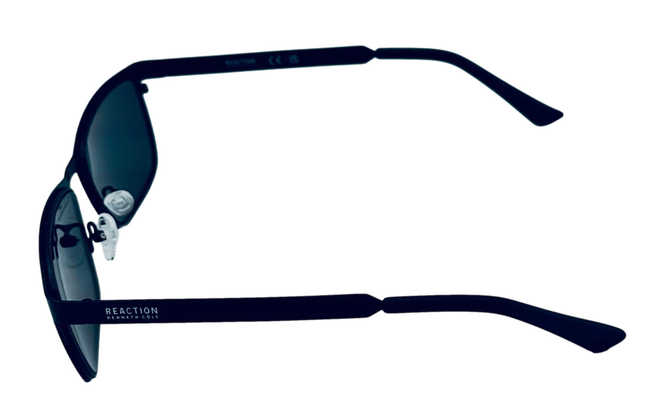 Kenneth Cole Reaction Mens Sunglass Dark Blue Metal Rectangle, KC1329. 91C