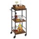 thumbnail image 1 of Carrito de cocina VASAGLE con bandeja extraíble de 3 niveles, 1 of 7