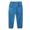 thumbnail image 4 of Cathalem Girls' Sweatpants Girl's Elastic High Waisted Flare Leg Pants Stretch Casual Pants for Teen Girls (Blue,8-9 Years), 4 of 9