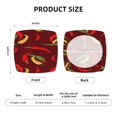 thumbnail image 6 of Lsque Hot Chili Printed Square Couch Cushion Covers, Floral Sofa Cushion Covers Replacement, Stretch Couch Covers for Couch-16.9in, 6 of 9