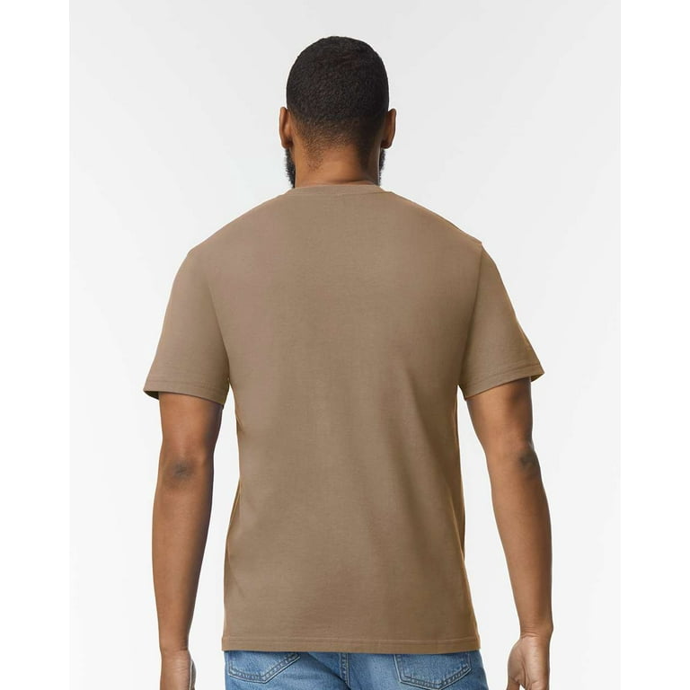 brown gildan t shirt