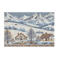 thumbnail image 7 of Yayeee Bath Rug for Bathroom Floor Non Slip Rectangle Fluffy Soft Absorbent Mat, 16"x24", Blue Snowy Mountain, 7 of 7