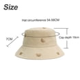 thumbnail image 2 of Sombrero de verano con circunferencia de 54-58 cm, sombrero de pescador con oso bordado para mujer, sombrero para lavabo, sombrero protector solar para exteriores, 2 of 5