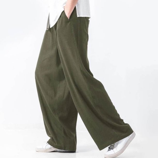 Pantalones largos para hombre, lisos, informales, con múltiples bolsillos y botones, para exteriores, rectos, para fitness, cargo, poliéster