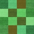 thumbnail image 1 of Ahgly Tapis d'Intérieur Lavable en Machine Carré Transitionnel Vert Néon, 8 Pieds Carré, 1 of 7