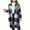 Blue, variant on Flannel Shacket Jackets for Women Plus Size Oversized Button Down Coat Plaid Shirt with Pocket Lapel Long Sleeves Fall Tartan Winter Trench Long Outerwears