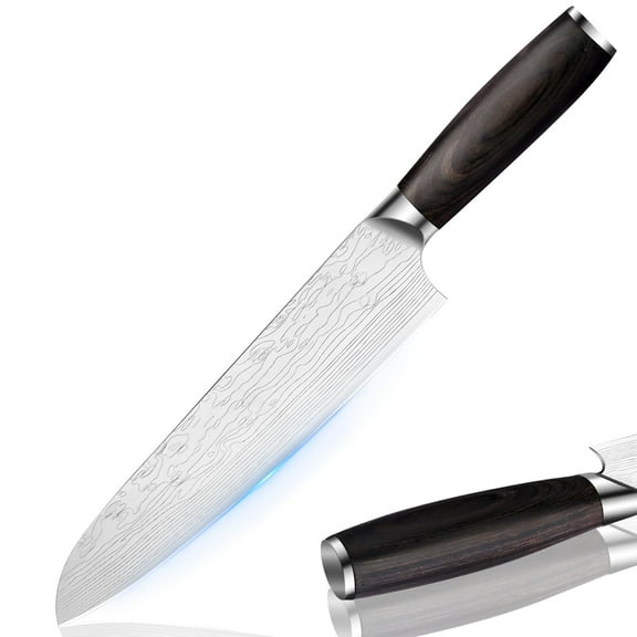 Chef Knife 8-inch Kitchen Knife - Super Sharp Professional Japanese Knife, High Carbon Steel Non-Rust Chopping Knife with Ergonomic Handle, Gift for Men and Women