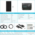 thumbnail image 3 of Renogy 200 Watts Solar Panel Kit, 2pack 100W Solar Panel with 30A PWM Charge Controlle, Include Mounting Brackets+ Male and Female Connectors+Solar Cables, 3 of 8