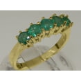 thumbnail image 2 of LBG British Made 9k Yellow Gold Natural Emerald Ladies Eternity Ring - 33 size options - Size 10, 2 of 8
