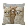 thumbnail image 2 of BAOPAI Adorable Alpaca Printed Pillowcase with Embroidered Details and Floppy Ears - Soft Squishable Filling for Cozy Comfort Machine Washable Good for Bed Sofa or Reading Decor, 2 of 6