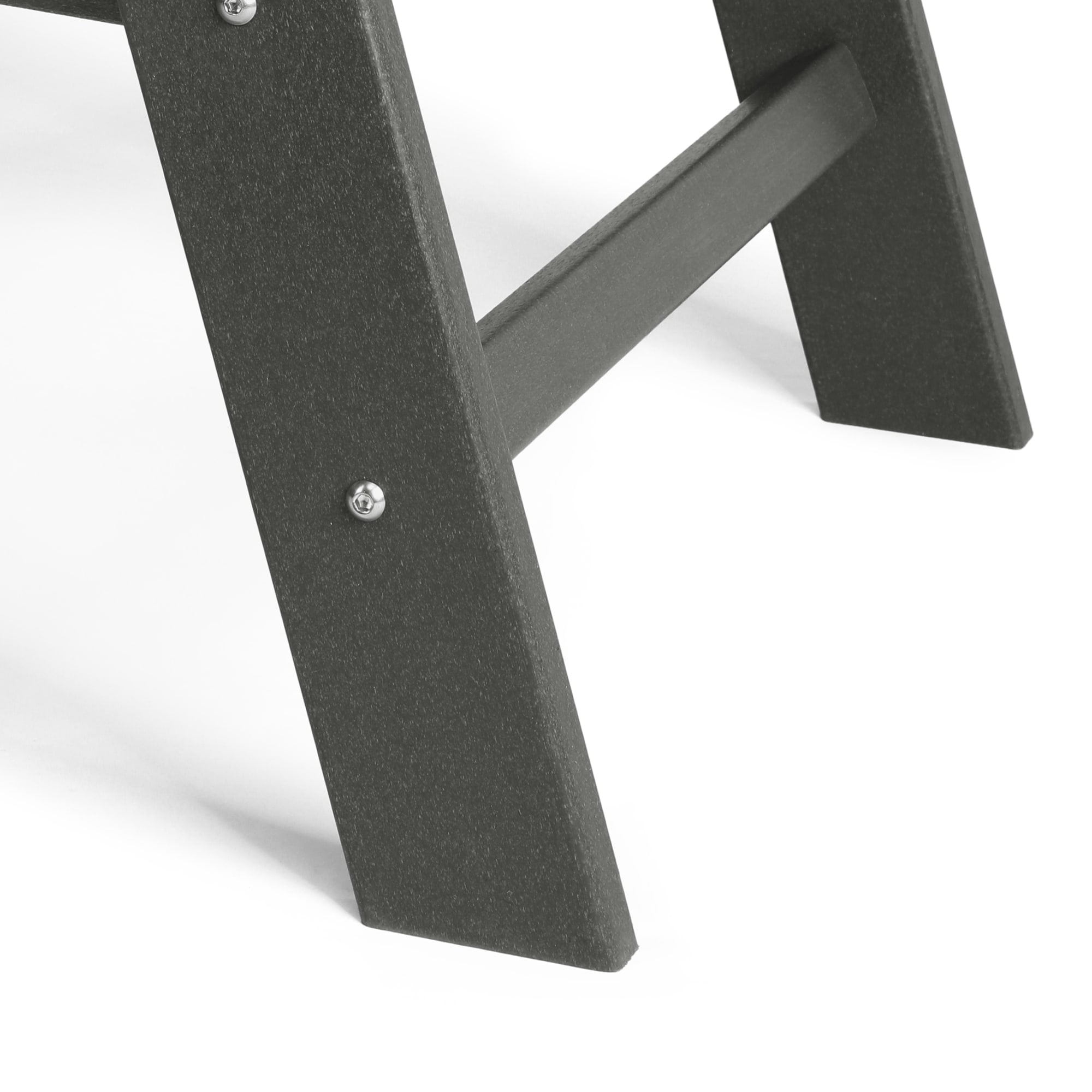 WestinTrends Ashore Outdoor Patio HDPE Plastic Modern Adirondack Dining Chair, Gray