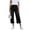 *116-Black, variant on Women's Denim Capri Pants High Waist Frayed Hem Cropped Jeans with Pockets Solid Color Slim Fit Casual Summer Trousers for Daily Wear