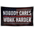 thumbnail image 1 of Tapestry Nobody Cares Work Harder para pared, 150 x 90 cm, microtela, 1 of 3