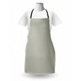 thumbnail image 3 of Geometric Apron, Rhombuses with Star Pattern Contemporary Style Shapes and Greyscale Backdrop, Unisex Kitchen Bib with Adjustable Neck for Cooking Gardening, Adult Size, Ivory and Grey, by Ambesonne, 3 of 4
