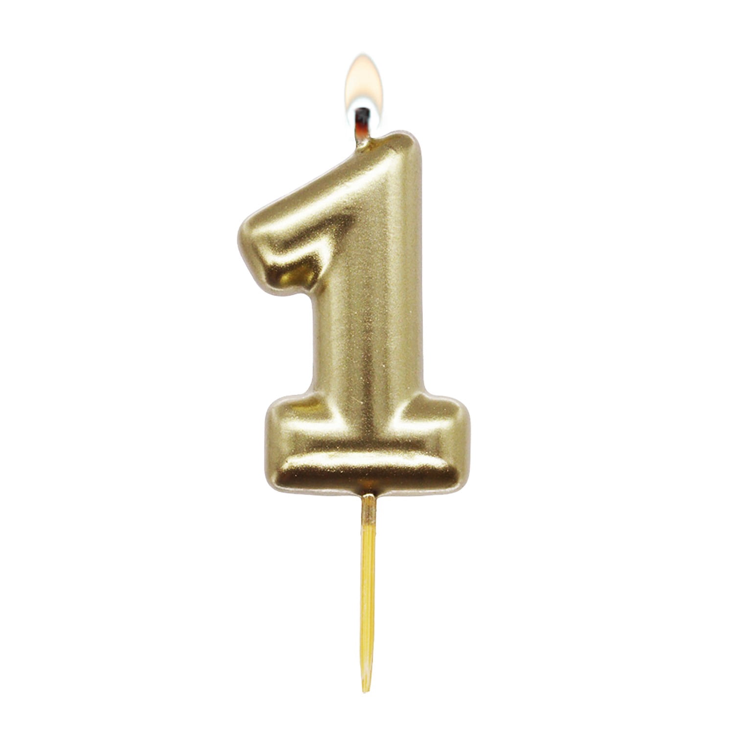 Gold Number 1 Birthday Candle, by Way To Celebrate