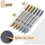 Mr. Pen- Metallic Paint Markers, 6 Pack, Silver and Gold, Silver Paint Marker, Gold Ink Pen