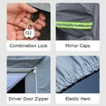 thumbnail image 6 of SUV Car Cover, Universal Car Cover Waterproof All Weather with Door Zipper Universal Fit Buick Enclave, Rainier, Chevrolet Traverse,Dodge Durango,Nitro, Ford Edge etc (YXL-lengths 188" to 206"), 6 of 9