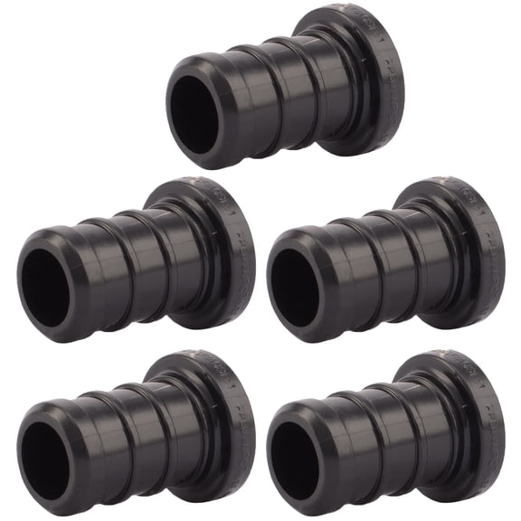 SharkBite 1/2 Inch Poly Crimp Plug, Pack of 5, PEX Pipe, PE-RT, UP514A5