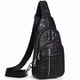 thumbnail image 1 of Bolso bandolera para hombre con estampado de cocodrilo, riñonera de piel auténtica, mochila con múltiples bolsillos., 1 of 7