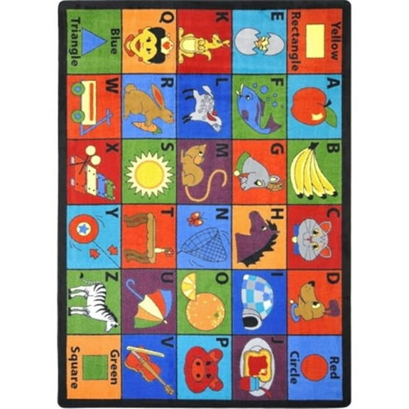 Kid Essentials Say My Name Early Childhood Rectangle Rugs  Multi Color - 7 ft. 8 in. x 10 ft. 9 in.