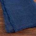 thumbnail image 6 of Fringed Linen Napkins Set of 4 | 20x20 Raw Edge Cloth Napkins for Wedding Decor, Rustic Tablescape & Coastal Dining | Stonewashed Softness (Navy), 6 of 7