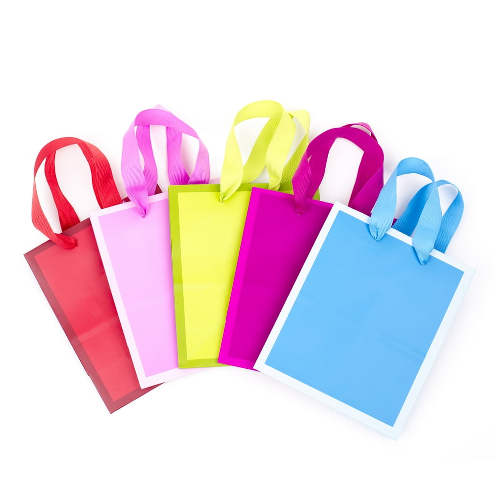 Hallmark Small Solid Color Gift Bags (5 Pack)
