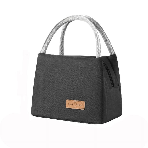 Bolsa térmica reutilizable para el almuerzo - Bolsa de poliéster a prueba de fugas, mantiene la comida caliente/fría para ir al trabajo, interior espacioso
