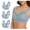 Blue, variant on VONCOS 3PC Bras for Women Comfortable Vest Everyday Bra Wirelfree Bras Full Figure Tops Underwear Blue Size 2XL