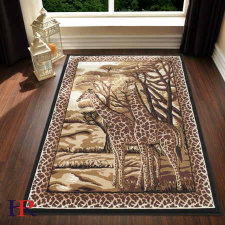 Handcraft Rugs Animal Print Rugs For Cabin And Lodge With Giraffes
