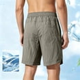 thumbnail image 4 of Men's Quick Dry Cooling Athletic Shorts, Elastic Waist Drawstring Breathable Workout Shorts with Pockets for Running, Gym & Casual Wear Size S-5XL Army Green, 4 of 9