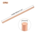 thumbnail image 2 of Uxcell Pure Copper Round Rod Diameter Length Solid Copper Rod Lathe Bar Stock for Metal Craft 10 x 300mm 2pcs, 2 of 6