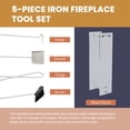 thumbnail image 2 of Lavish Home 5PC Fireplace Tools Set - Fire Tools for Indoor and Outdoor Use, 2 of 6