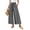 AH08-Gray, variant on Womens Wide Leg Cropped Palazzo Pants Dressy Casual High Waist Flowy Gaucho Capri Pants Lounge Beach Vacation Slacks Black 2XL