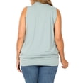 thumbnail image 4 of TheLovely Women & Plus Sleeveless Mock-TurtleNeck Pleated Top with Waistband, 4 of 4
