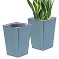 thumbnail image 4 of Extra Tall Planters with Self Watering System - 17.2cm Decorative Flower Pots for Large Plants, Indoor/Outdoor Use, Rattan Design with Drain Holes, for Home, Office & Front Porch, 4 of 4