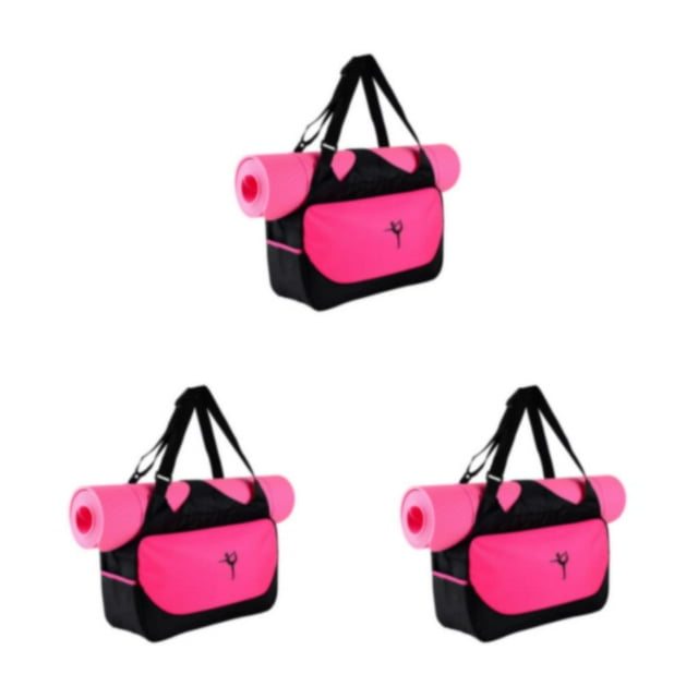 maskred Sac de Sport en Tissu Oxford Robuste pour Yoga Longue Durée Rouge Rosé 3ensemble
