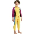 thumbnail image 4 of 2.5mm Neoprene Body Long Sleeve Diving Swimming Suit - Yellow, XL, 4 of 10