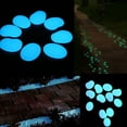 thumbnail image 5 of Ludlz 50PCS Glow in The Pebbles Stones for Indoor and Outdoor Walkways Garden Driveway Large Bag Powered by Light and Solar Non-mineral Aquarium Decor Creative Glow Stones, 5 of 7