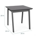 thumbnail image 4 of Newport Reception Waiting 20x20" Wood End Table / Black Steel / Natural, 4 of 5