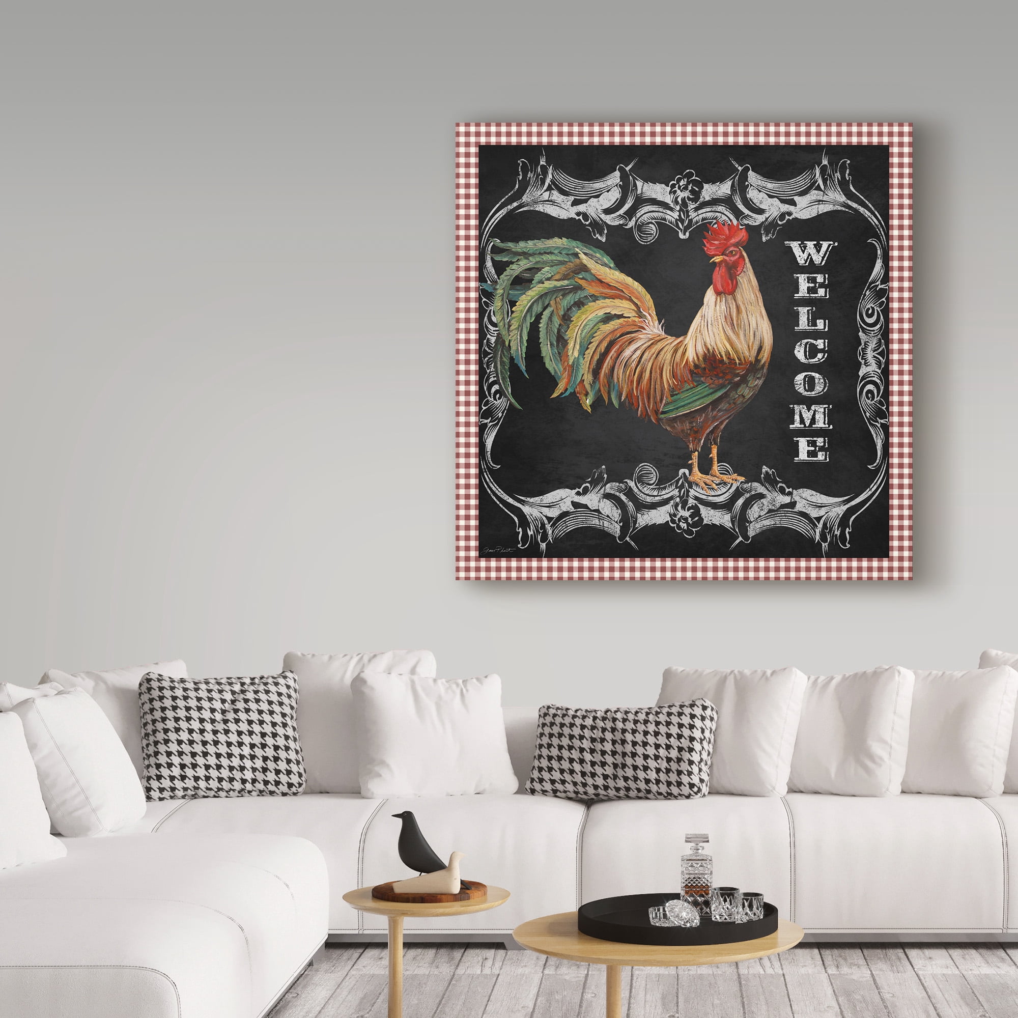 Trademark Fine Art 'Welcome Rooster 7' Canvas Art by Jean Plout