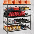 thumbnail image 3 of Heavy Duty 5-Tier Metal Shelving Unit, 4000 lbs Capacity Storage Rack, 48"W x 24"D Adjustable Industrial Shelves, Boltless Garage Storage for Basement, Warehouse, Workshop, Black, 3 of 8
