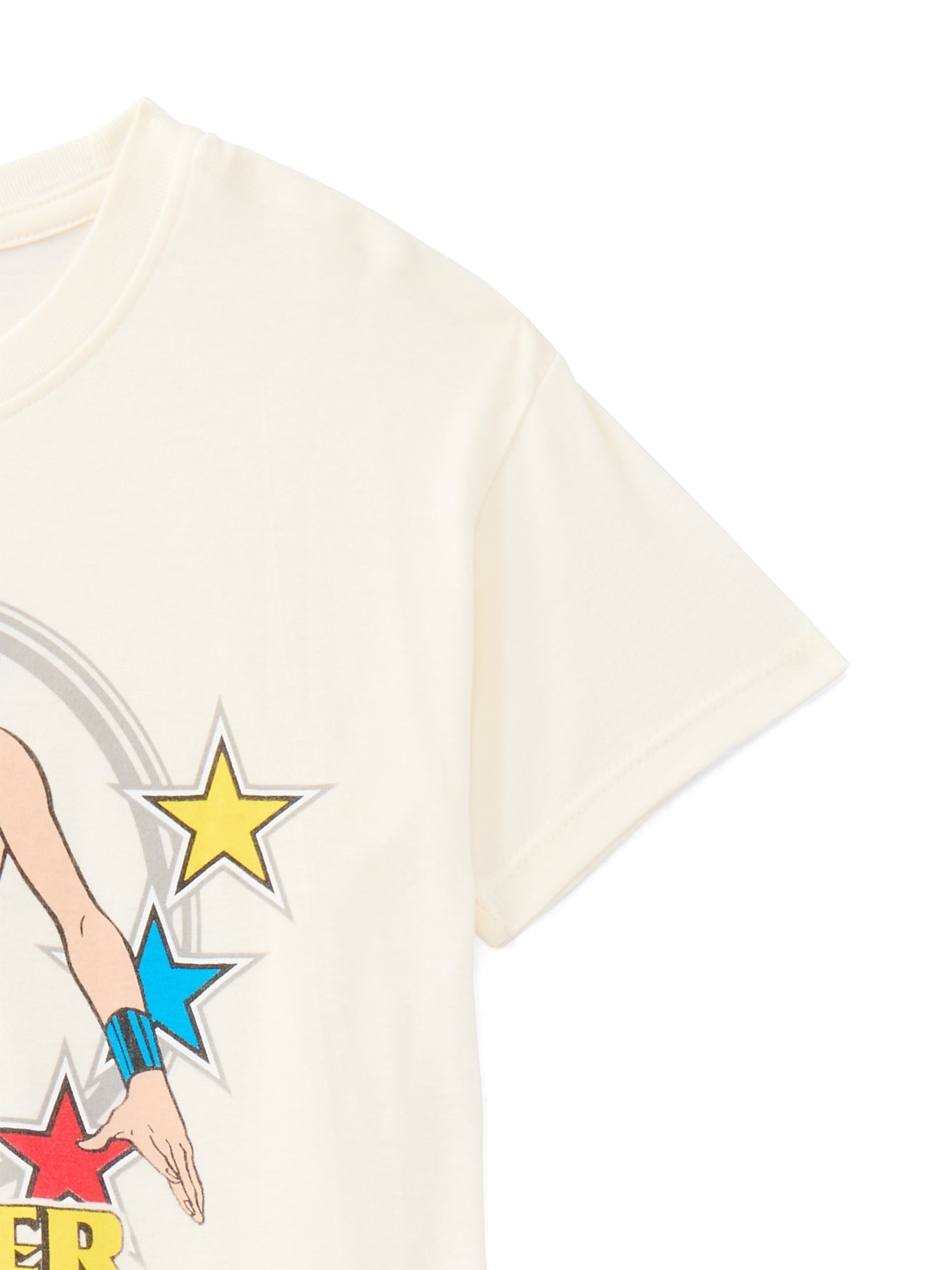 DC Comics Toddler Girls' Wonder Woman Graphic Tee with Short Sleeves, Sizes 12M-5T